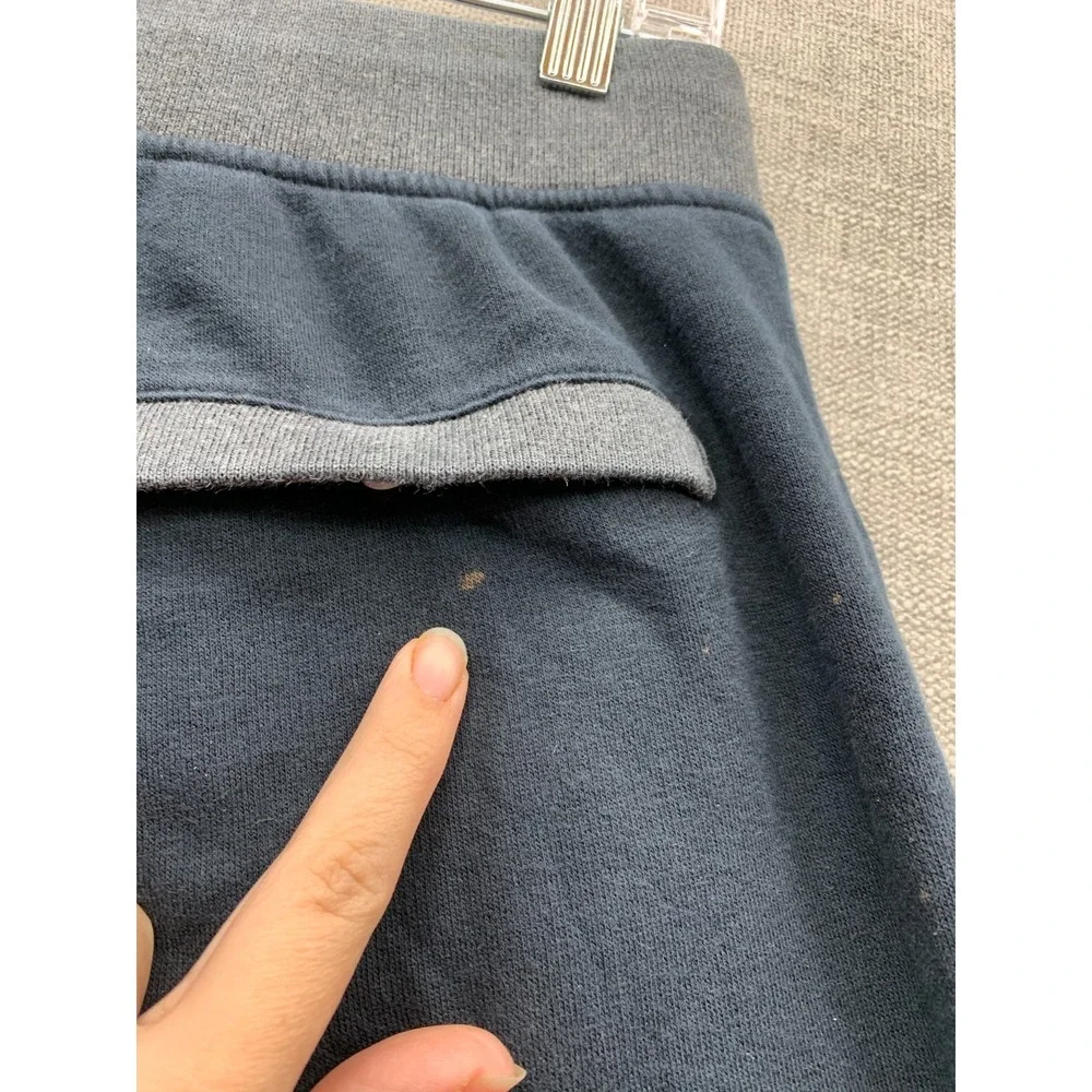 Air Jordan Sweat Shorts Mens‎ M Navy Blue Fleece Lined Ribbed Hem Elastic Waist